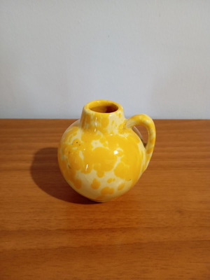 Small vase used vintage German ceramic 1970 height 9 cm