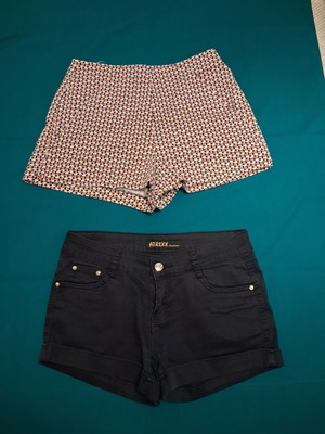 Shorts Zara and Adrexx size M like new, black and red