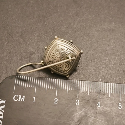 Byzantine handmade earrings with pink tourmaline like new