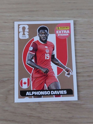 Panini Extra Alphonso Davies Bronze sticker like new, World Cup 2026