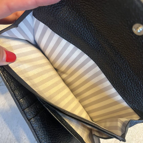 Lacoste leather wallet used, black