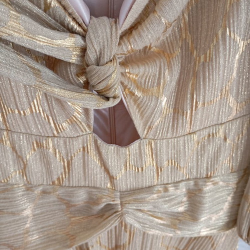Mya Collection by Dimitra Nika Small Maxi Dress like new, gold