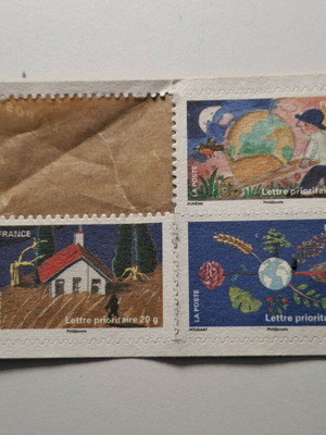 French stamps like new, set of 3 pieces