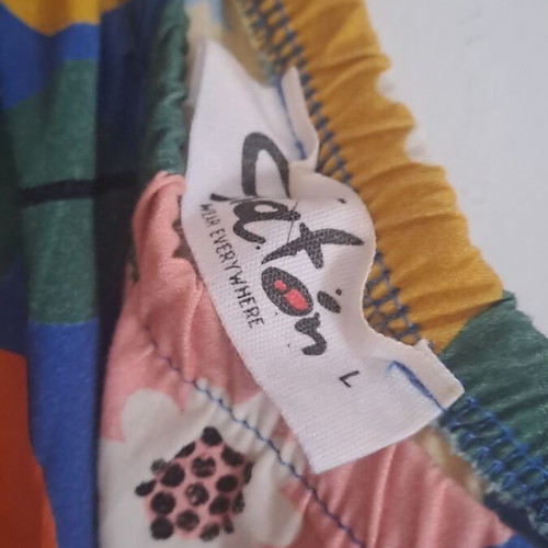Chaton cotton dress like new, size large, colorful
