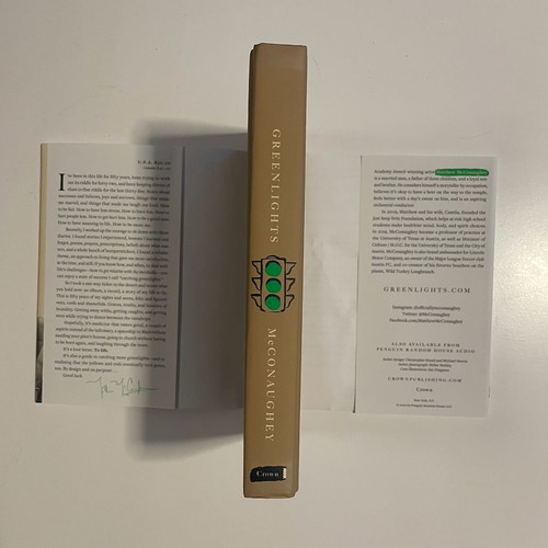 Greenlights hardcover memoir by Matthew McConaughey
