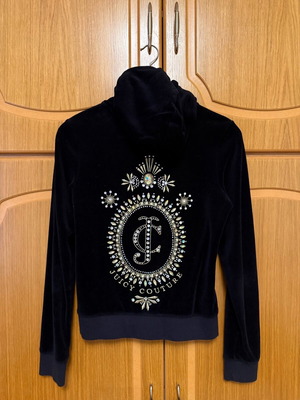 Juicy Couture women's velour cardigan like new, size M, black