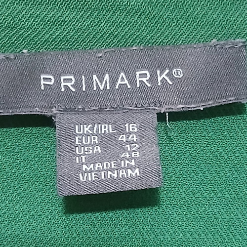 Primark green midi dress with front buttons like new, size XL