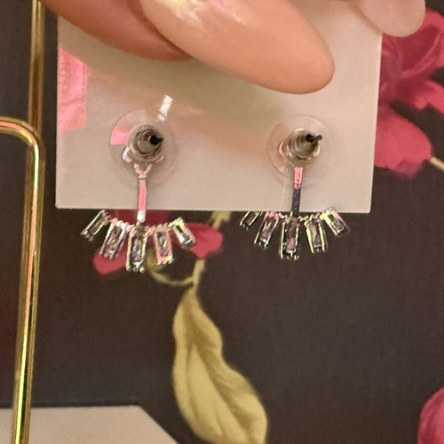Earrings new, silver color