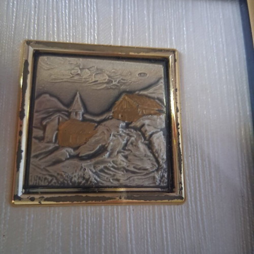 Silver engraving vintage frame like new