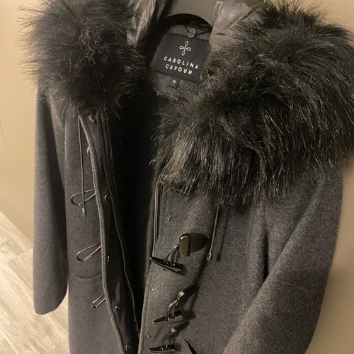 Carolina Cavour coat M gray like new