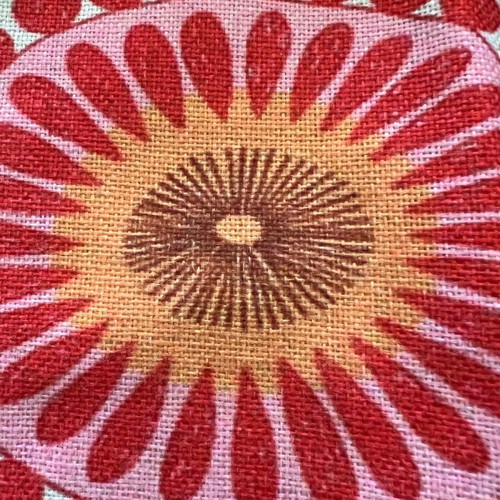 Cushion cover used 45x45 with red pink flower design