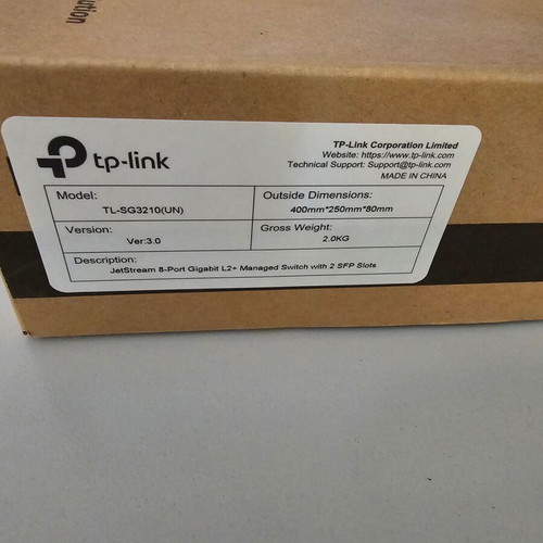 TP-LINK TL-SG3210 L2 Managed 10-Port 8 Gigabit 2 SFP Switch New