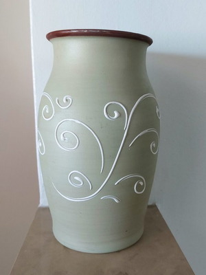 Denby Ferndale ceramic vase used, vintage design from England