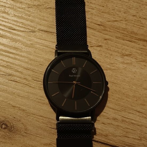 Paul McNeal wristwatch like new, black