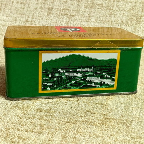 Auermetal litho tin box used lighter flints vintage metal