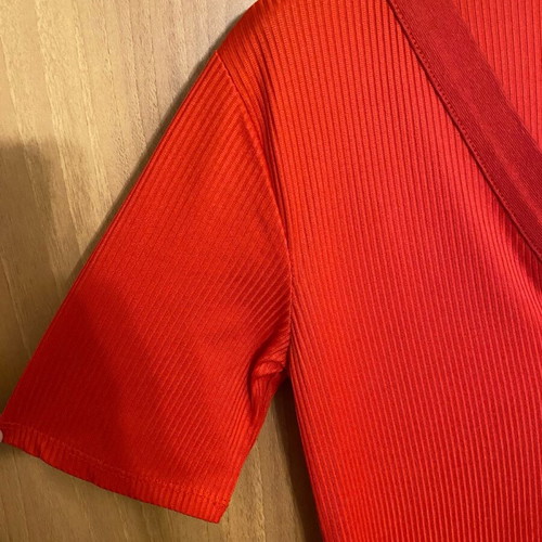 Zara ribbed straight dress new, red, size L