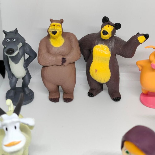 Masha and the Bear collectible figure set like new, 10 pieces