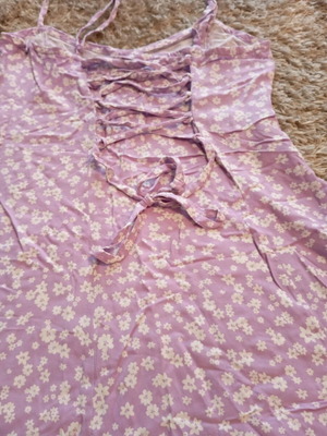 Sisley dress new, light lilac with white flowers, XS