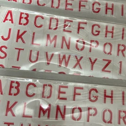 Stensils set of 4 English letters and numbers boards new