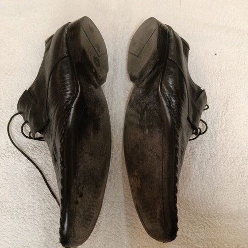 Men's leather scarponi shoes used, size 45-46