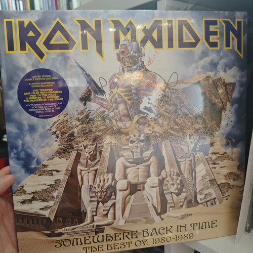 Iron Maiden Somewhere Back In Time 2 Pic LP sealed, metal