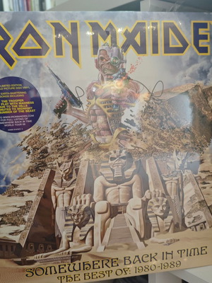 Iron Maiden Somewhere Back In Time 2 Pic LP sealed, metal