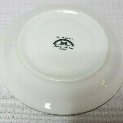 El Marwa Fine China Japan Moka/espresso porcelain cup and saucer used, 80s