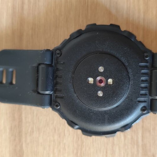 Amazfit T-Rex smartwatch used, rugged design with GPS and 14 sports profiles