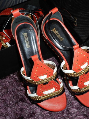 Just Cavalli multicolor sandals and platforms new, genuine leather, size 35