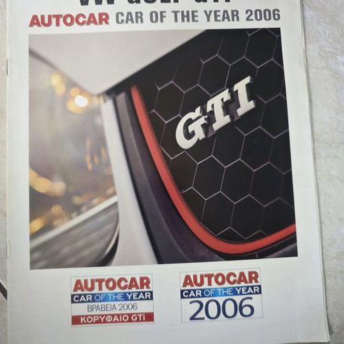 Autocar Car of the Year 2006 VW Golf Gti magazine used edition