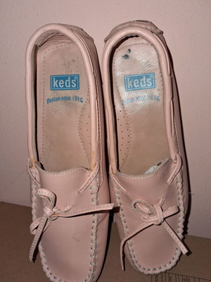 Keds leather pink moccasins used, size 36