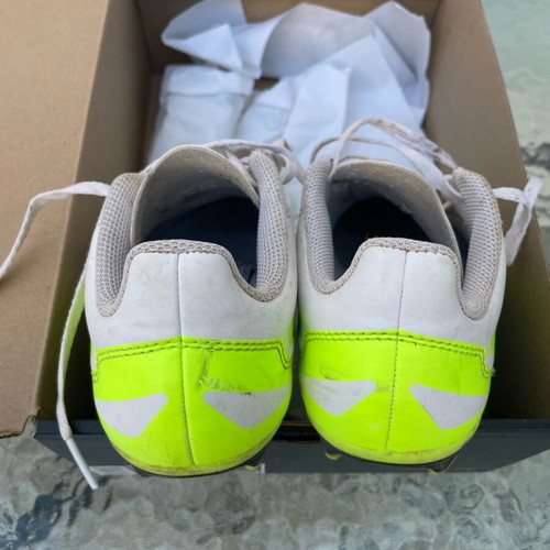Adidas kids football shoes used, size 36, white and green