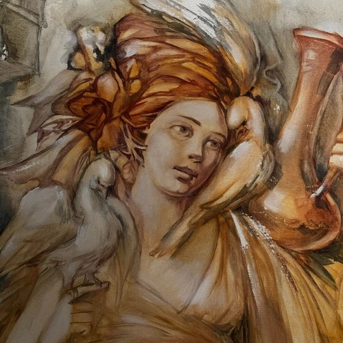 Orlik Synthesis oil painting on canvas like new, 80 x 100 cm