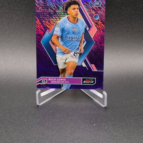 Rico Lewis 2022-23 Topps Finest UEFA Club Competitions #125 Rookie RC Manchester City card