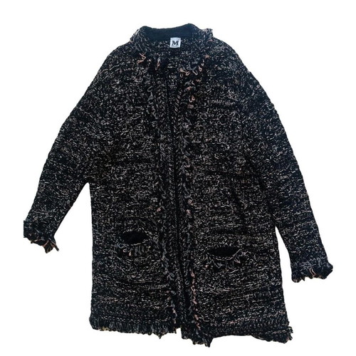 M Missoni Lurex Knit Coat Jacket New Size Small Black