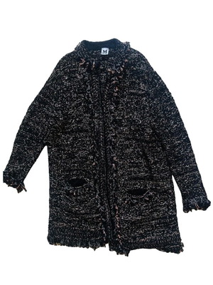 M Missoni Lurex Knit Coat Jacket New Size Small Black