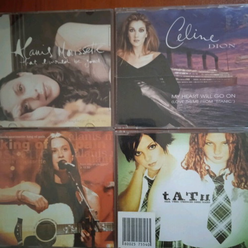 Cd singles rock & pop used, pack of 40 or 8 pieces