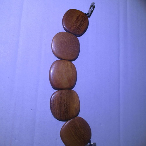 Wooden Russian Bracelet with Silver Clasp like new