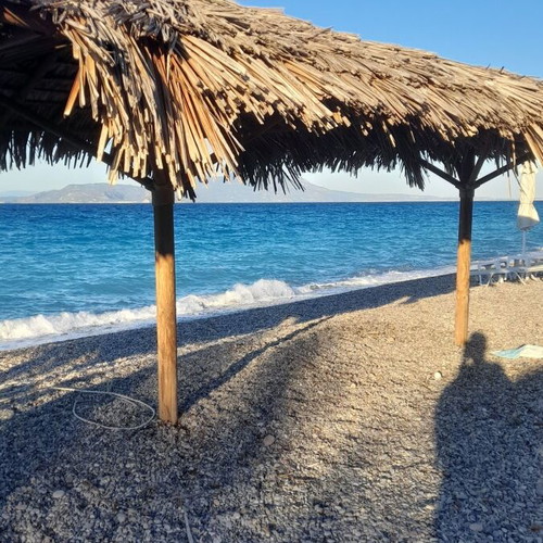 Professional heavy-duty beach umbrella used