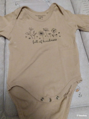 Baby bodysuits used, pack of 6, sizes 68-74