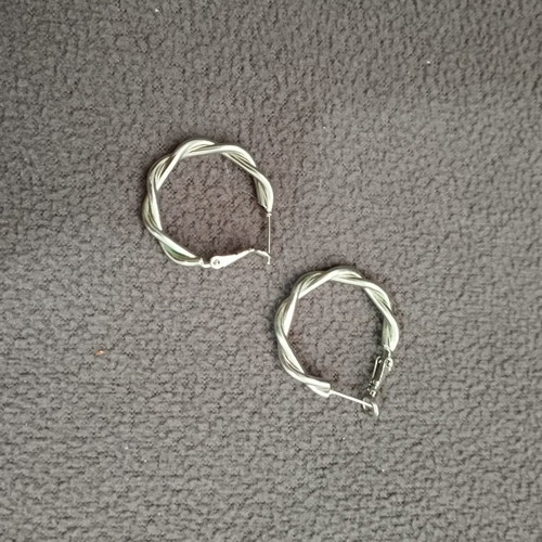 Zara silver hoop earrings like new