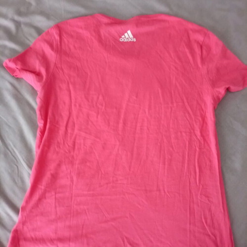 Adidas pink short sleeve shirt like new