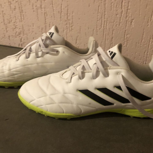 Adidas Copa Pure.3 Turf football shoes like new, white and neon green