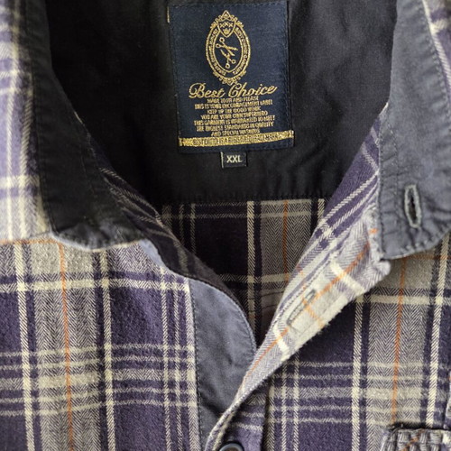 Men's plaid shirt XXL like new, multicolor