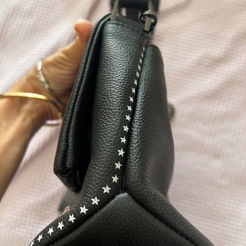 Zadig Voltaire Punk Grained Leather Shoulder Bag New With Tags