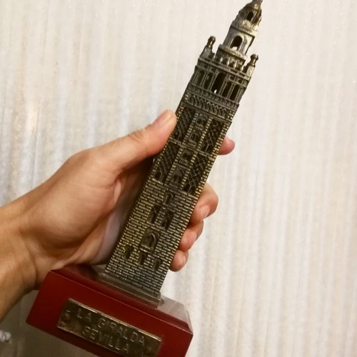 Bronze decoration La Giralda from Seville like new