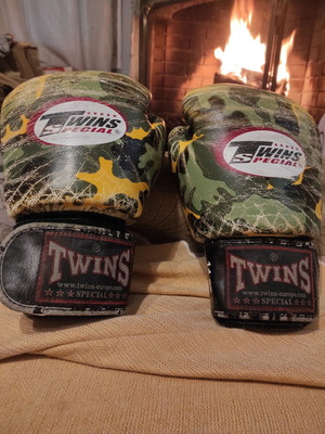 Twins Special boxing gloves used, cowhide leather, for Muay Thai and boxing