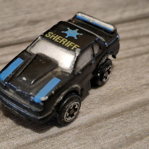 Vintage Micro Machines Sheriff Police Car used, black