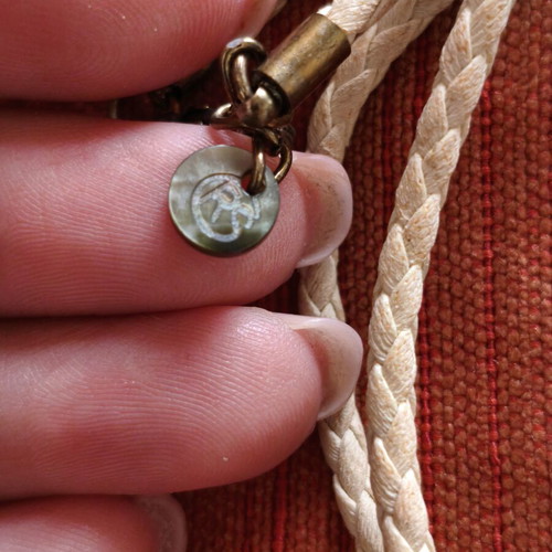 Handmade French Doll pendant necklace like new