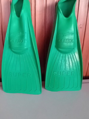 Glaros Super swim fins used, natural rubber, sizes 32-34